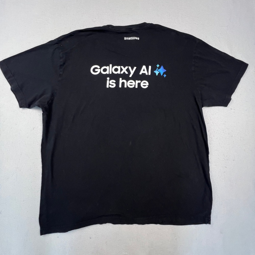 Samsung Galaxy T-Shirt Mens 2XL Black Z Fold6 Z Flip6 AI Promo Tech Graphic Tee - Picture 7 of 10